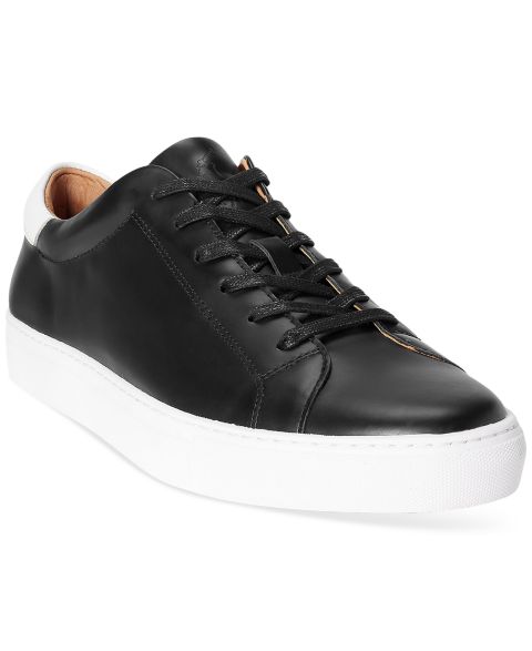 Мужские кроссовки Polo Ralph Lauren Jermain II Leather, цвет: Чёрный