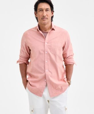 Men's Solid Stretch Oxford Cotton Shirt, Created for Macy's