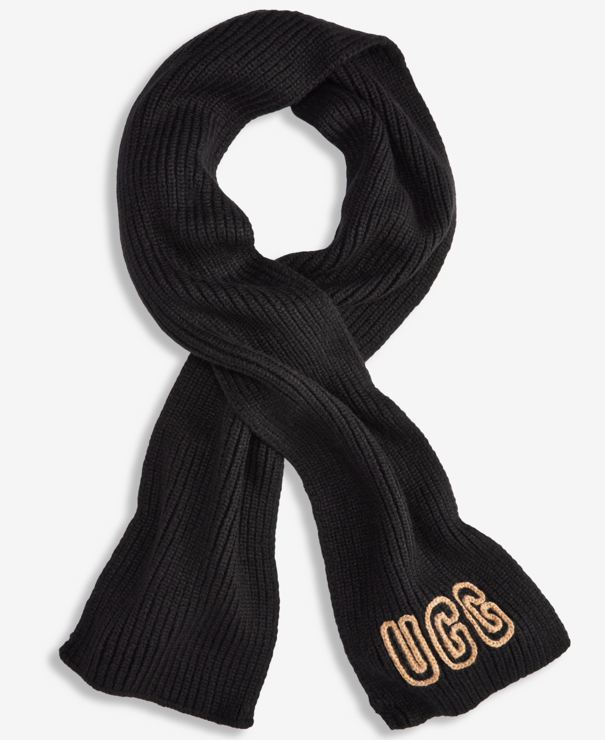 Ugg Crafted Chunky Rib Scarf In Black