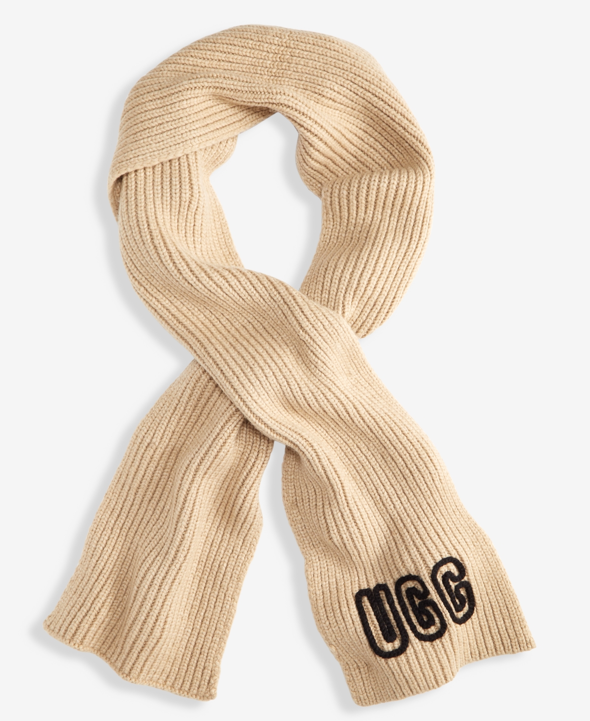 Ugg Crafted Chunky Rib Scarf In Gold