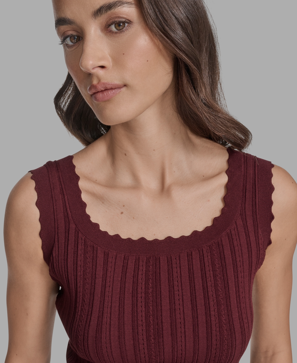 Bcbg Women's Textured-knit Mini Skirt In Burgundy