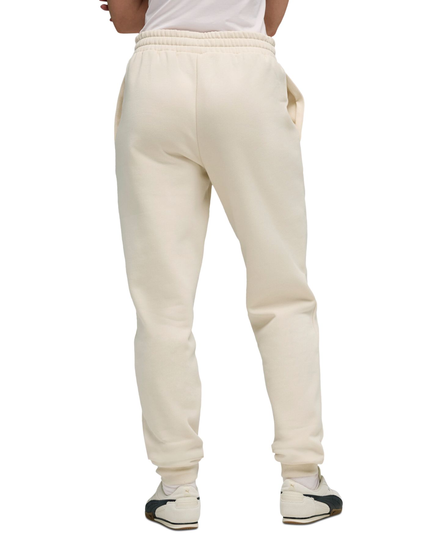 Мужские брюки Puma Logo Fleece Sweatpants, цвет: Снежный — фото 2