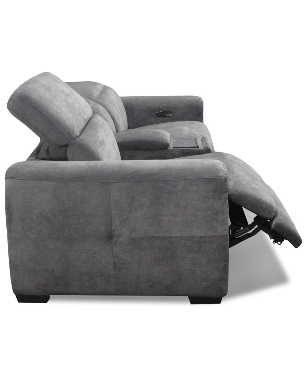 Macy's Brownell 3-pc.sofa Sectional With 2 Power Motion Chairs & 1 Console, Exclusively At  In Gray