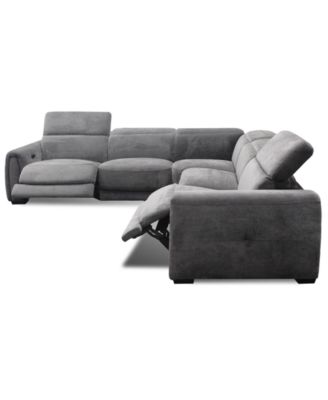 Brownell 5-Pc. L-Shape Sectional with 2 Power Motion Chairs, Exclusively at Macy's