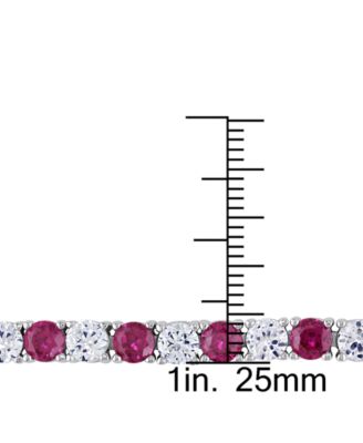 Lab Created Gemstone Flex Bracelet in Sterling Silver