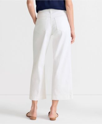 Women's Denim High Rise Wide Leg Crop Jeans