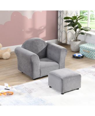 Kids Chair, Kids Upholstered Couch with ottoman