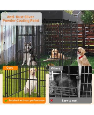 Giant Tall Uptown Welded Outdoor Dog Kennel Playpen Pet Animal Run Crate w/ Roof