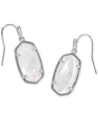 Kendra Scott Dani 14K Gold Over Brass Azalea Illusion Drop Earrings - Ivory Mother Of Pearl Silver 70$