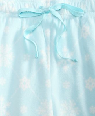 Women's Printed Fleece Pajama Pants, Created for Macy's