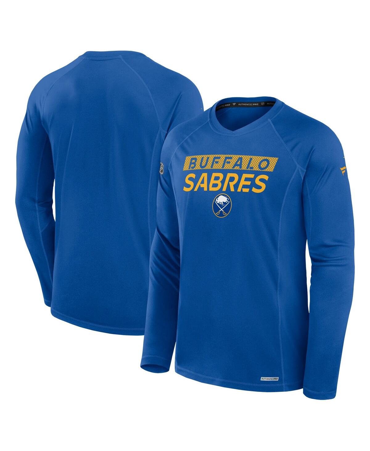 Men's Royal Buffalo Sabres Authentic Pro Rink Tech Long Sleeve T-Shirt - Royal