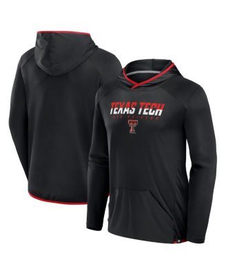 Fanatics - Men's Black/Red Texas Tech Red Raiders Transitional Hoodie T-Shirt