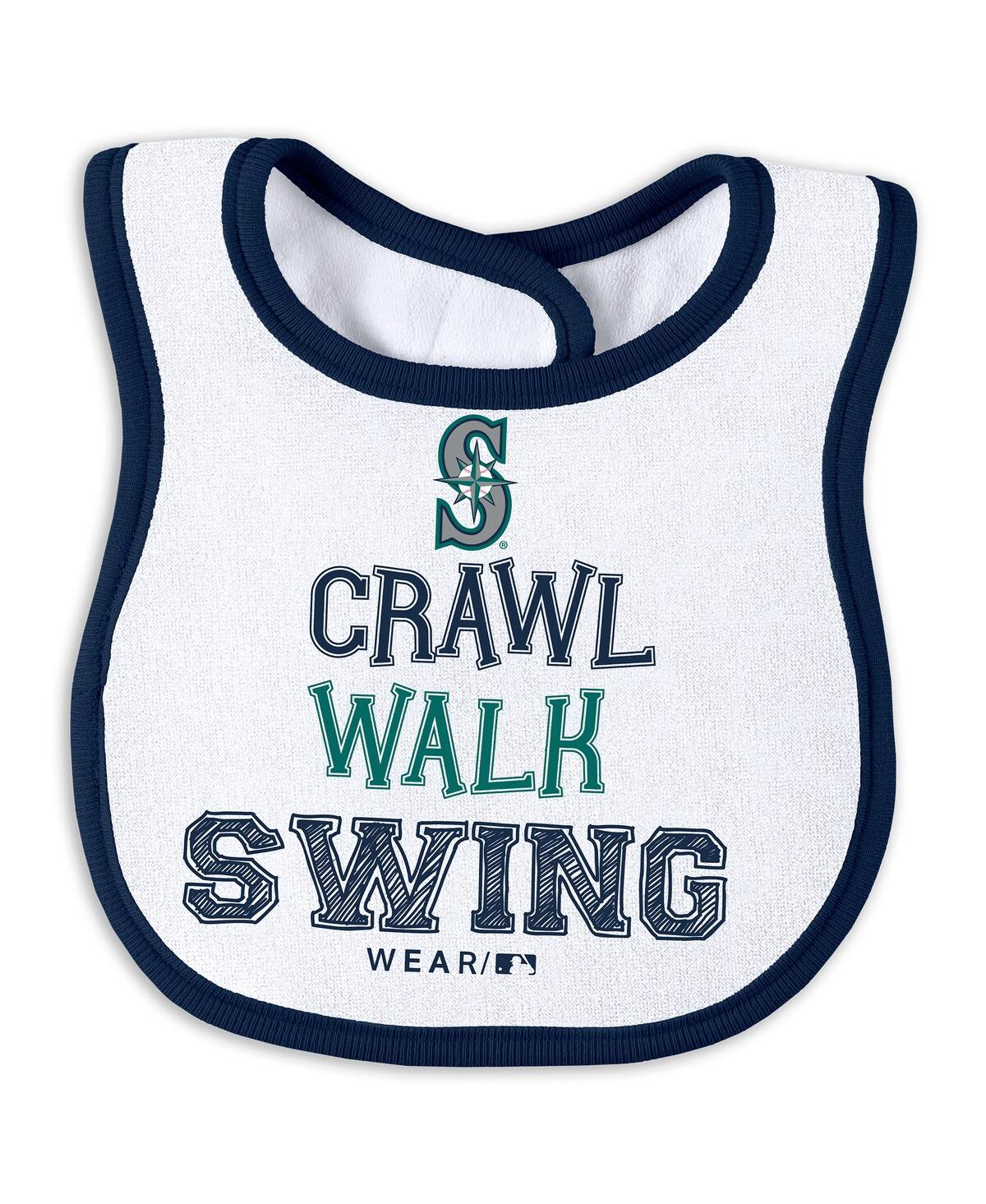 Wear By Erin Andrews Baby Boys And Girls Seattle Mariners Sleep Play Set In White
