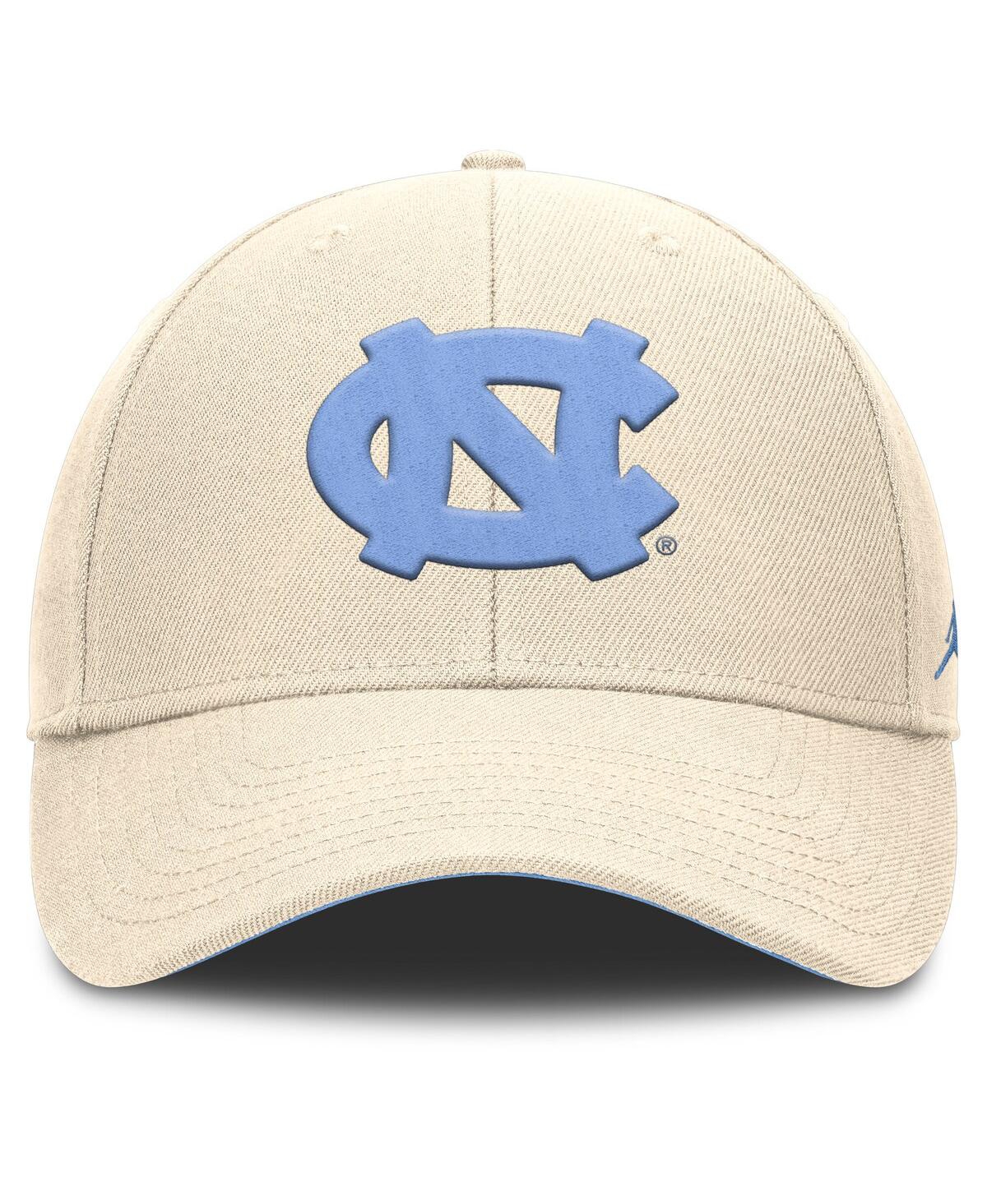 Jordan Men's Natural North Carolina Tar Heels Rise Primetime Performance Trucker Adjustable Hat In Brown