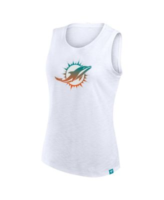Women's White Miami Dolphins Slub Tank Top