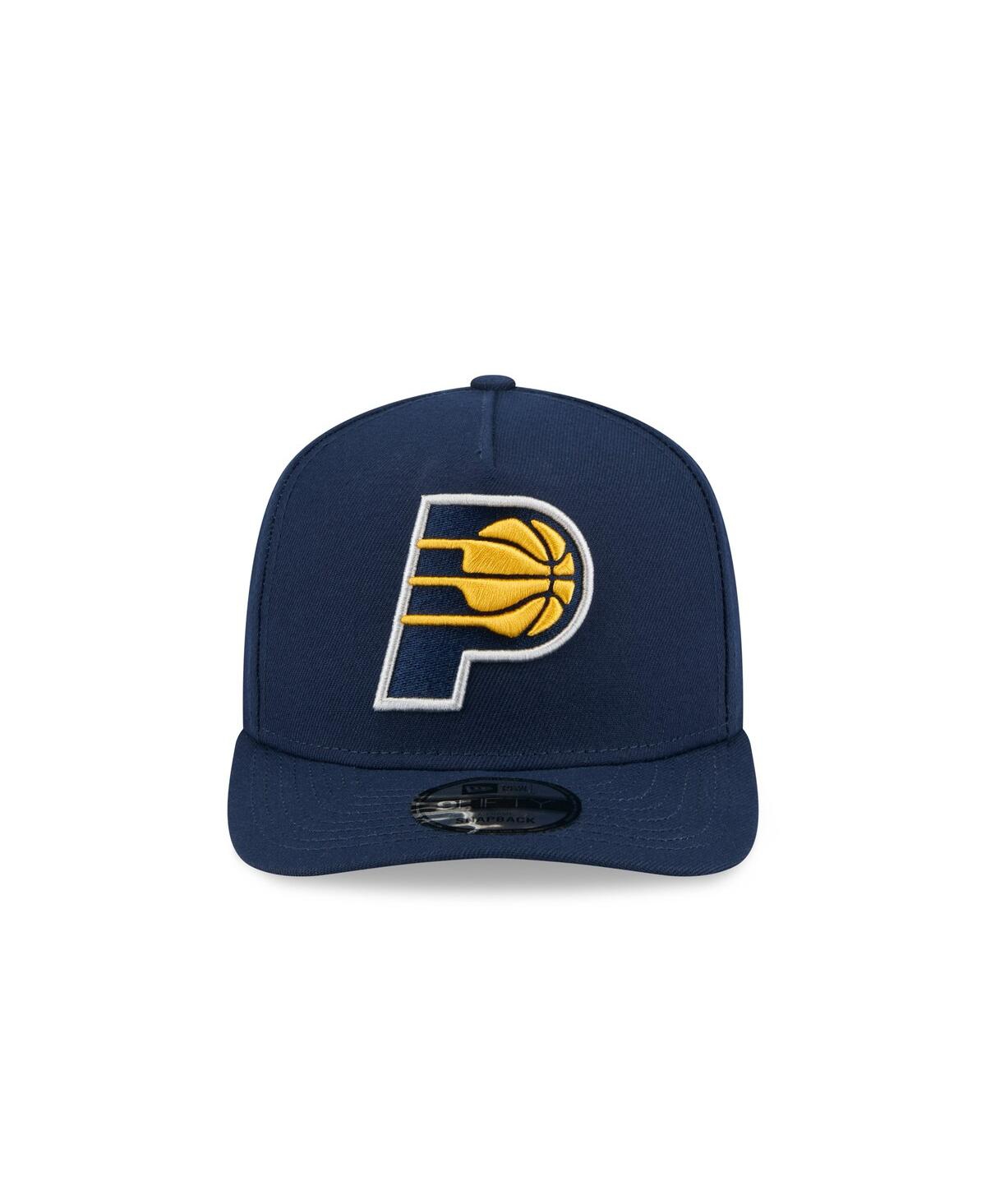 New Era Men's Navy Indiana Pacers Core Logo A-frame 9fifty Snapback Hat In Blue