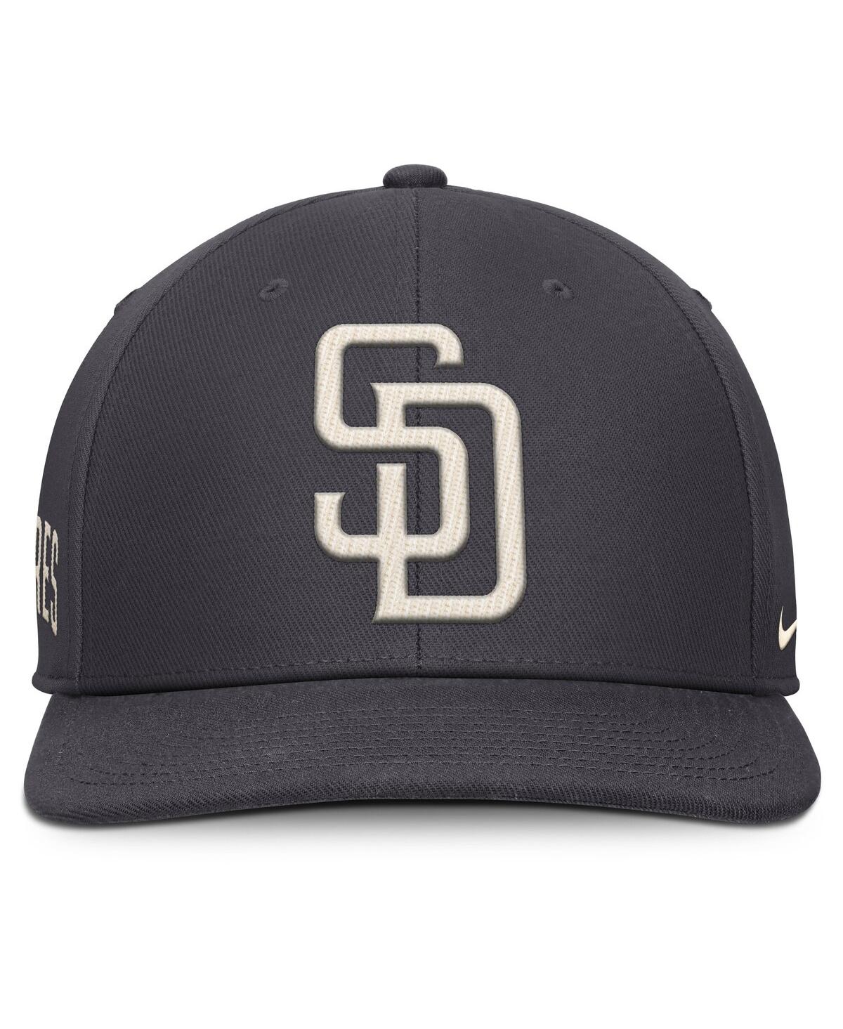 Nike Men's Anthracite San Diego Padres Statement Pro Snapback Hat In Gray