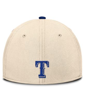 Men's Natural/Royal Texas Rangers Statement Rise Performance Flex Hat