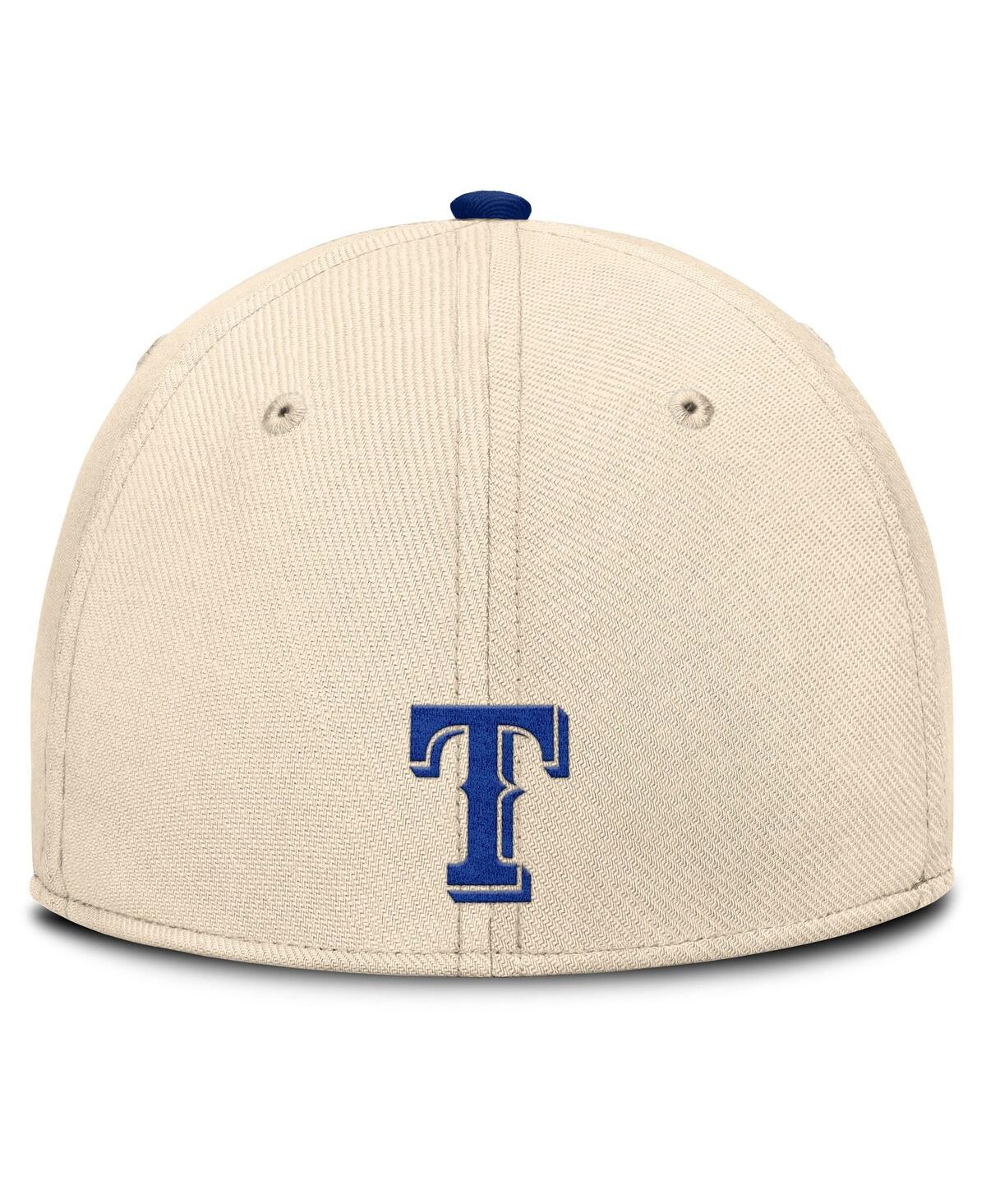 Nike Men's Natural/royal Texas Rangers Statement Rise Performance Flex Hat In Multi