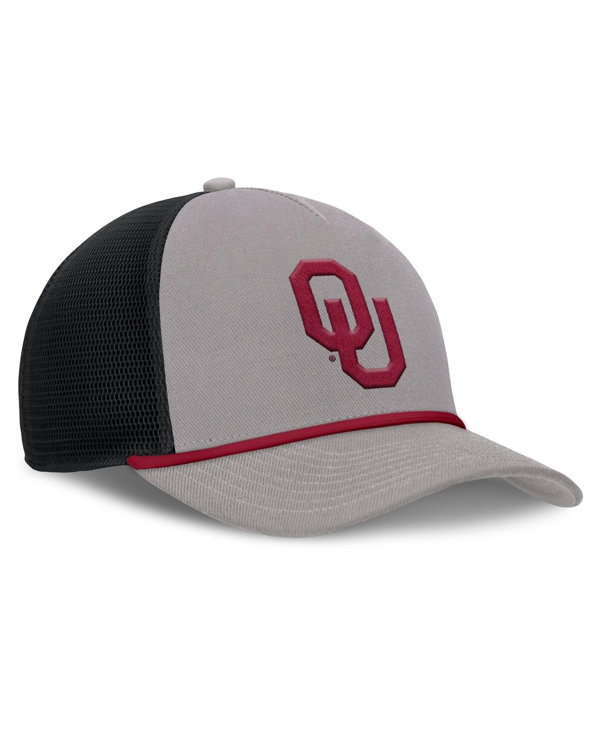 Jordan Men's Gray Oklahoma Sooners Rise Primetime Trucker Adjustable Hat In Gray