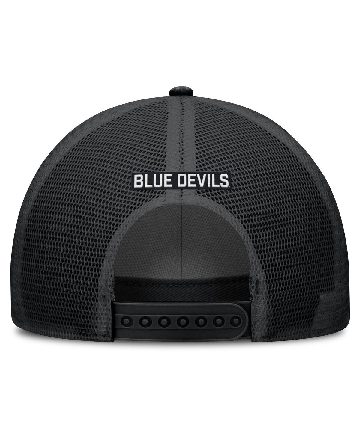 Nike Men's Black Duke Blue Devils Rise Primetime Trucker Adjustable Hat In Black