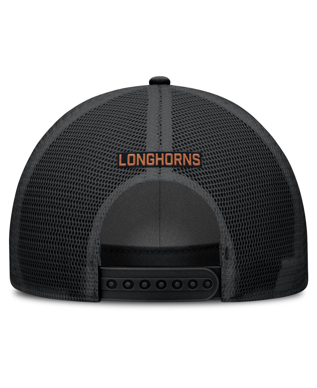 Nike Men's Black Texas Longhorns Rise Primetime Trucker Adjustable Hat In Black