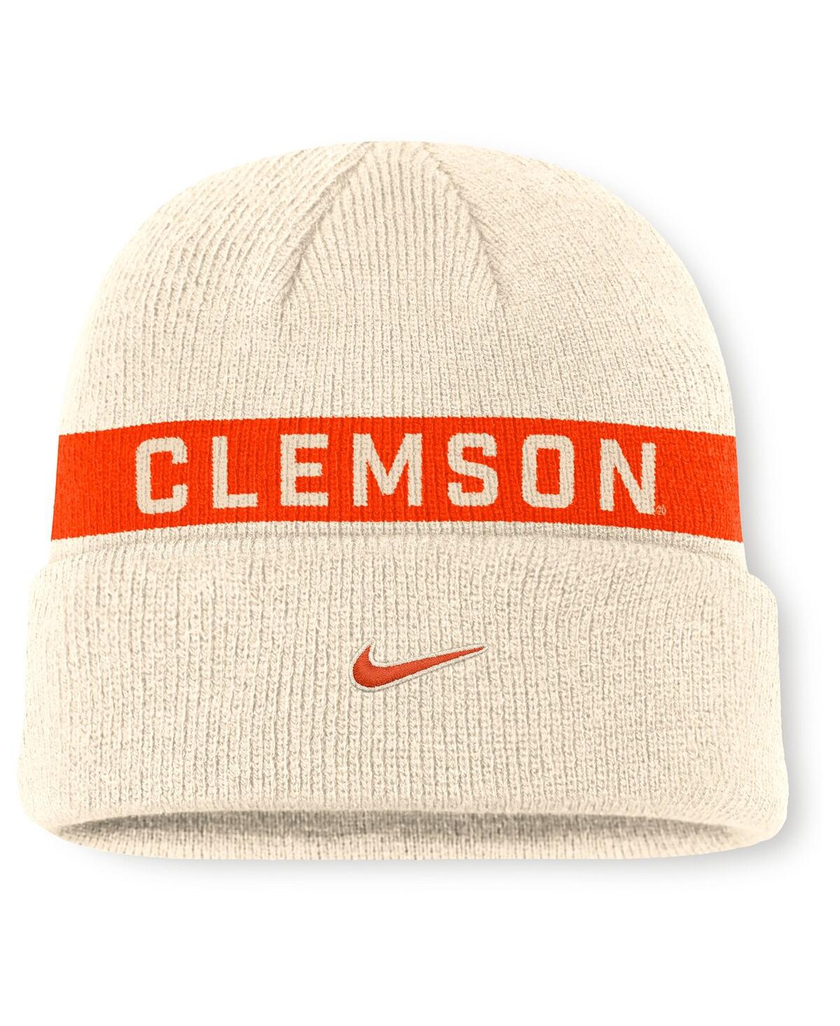 Nike Men's Natural Clemson Tigers Peak Primetime Utility Cuffed Knit Hat