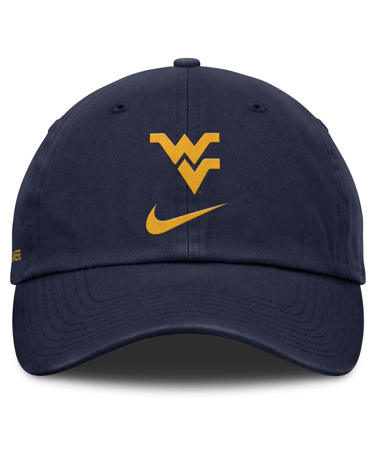 Nike Men's Navy West Virginia Mountaineers Primetime Club Adjustable Hat In Blue