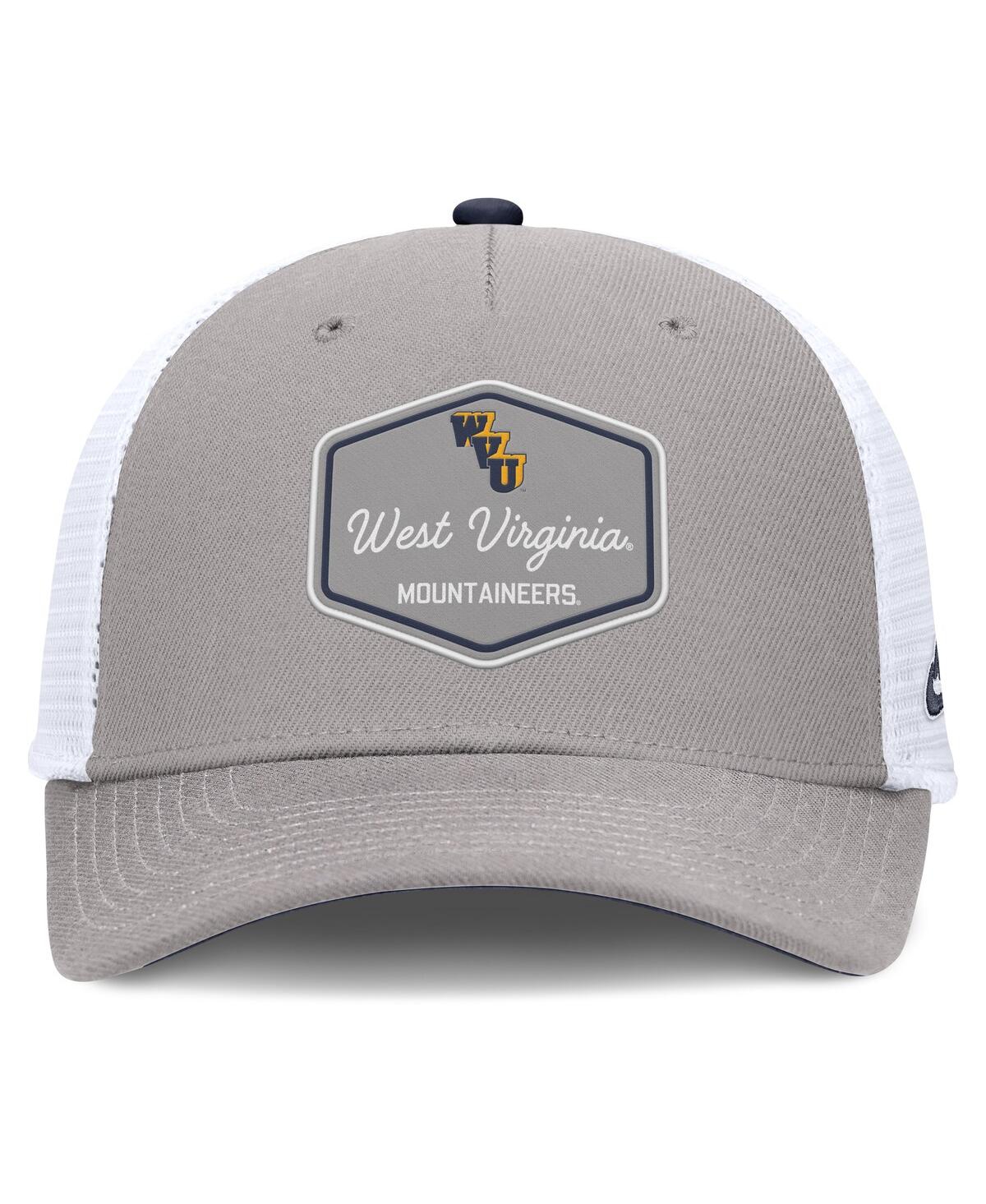 Nike Men's Gray West Virginia Mountaineers Rise Legacy Adjustable Trucker Hat In Gray