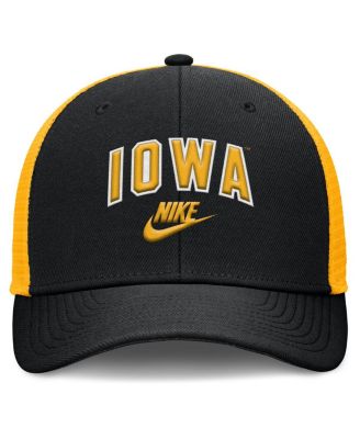 Men's Black/Gold Iowa Hawkeyes Legacy Arch Rise Performance Trucker Adjustable Hat