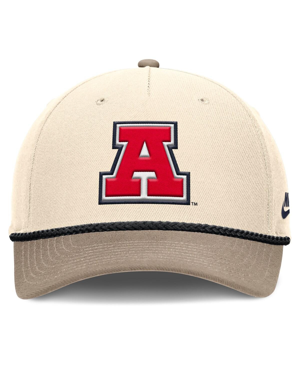 Nike Men's Natural Arizona Wildcats Rise Legacy Throwback Logo Adjustable Hat In Brown