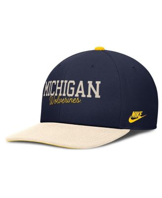 Nike - Men's Navy/Cream Michigan Wolverines Pro Legacy Script Snapback Hat