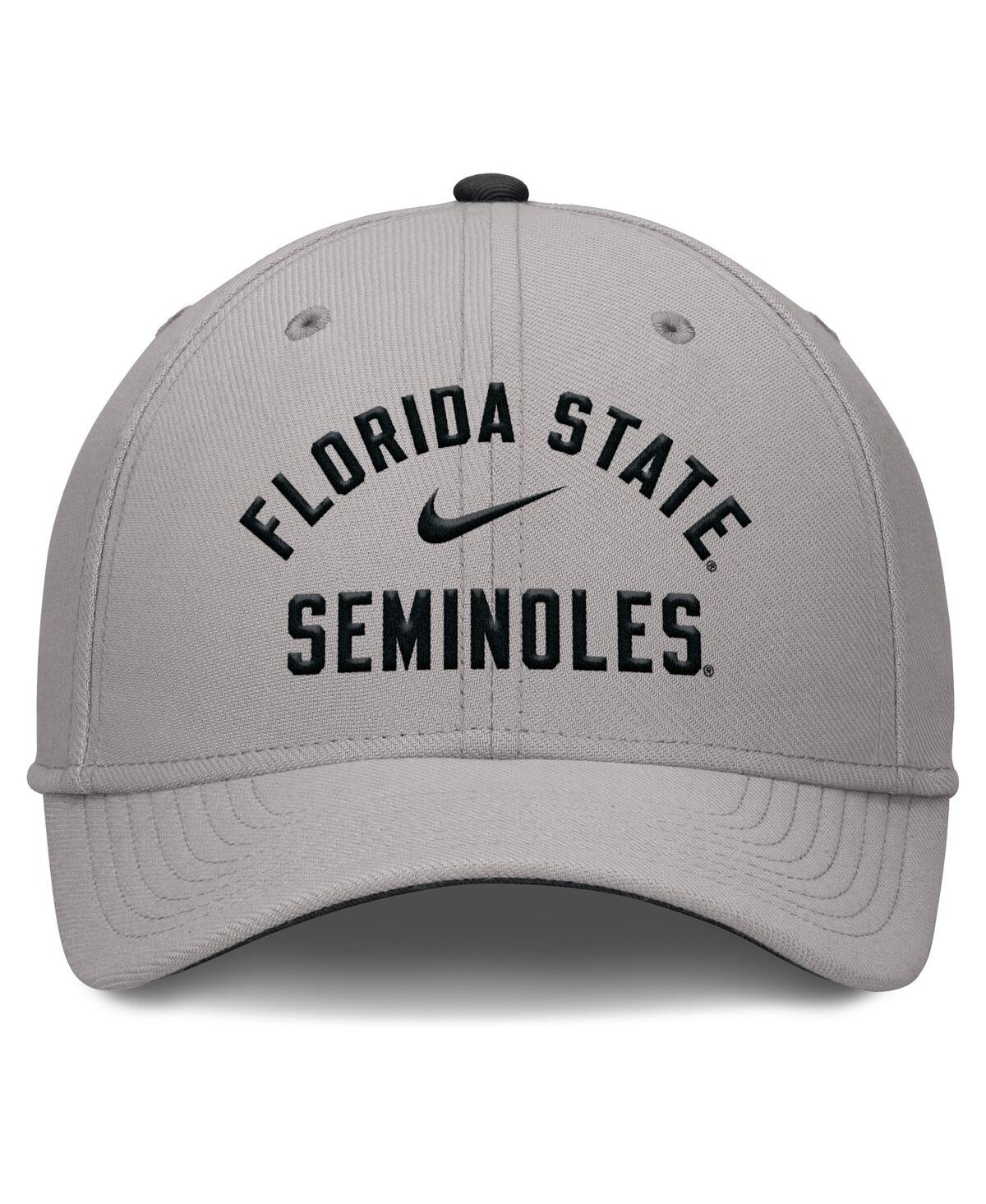 Nike Men's Gray Florida State Seminoles Rise Prep Performance Flex Hat In Gray