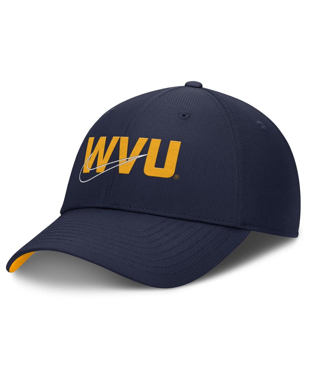 Nike Men's Navy West Virginia Mountaineers Club Prep Performance Adjustable Hat In Blue