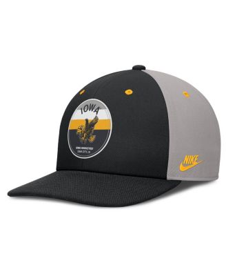 Nike - Men's Black/Gray Iowa Hawkeyes Prep Pro Performance Snapback Hat