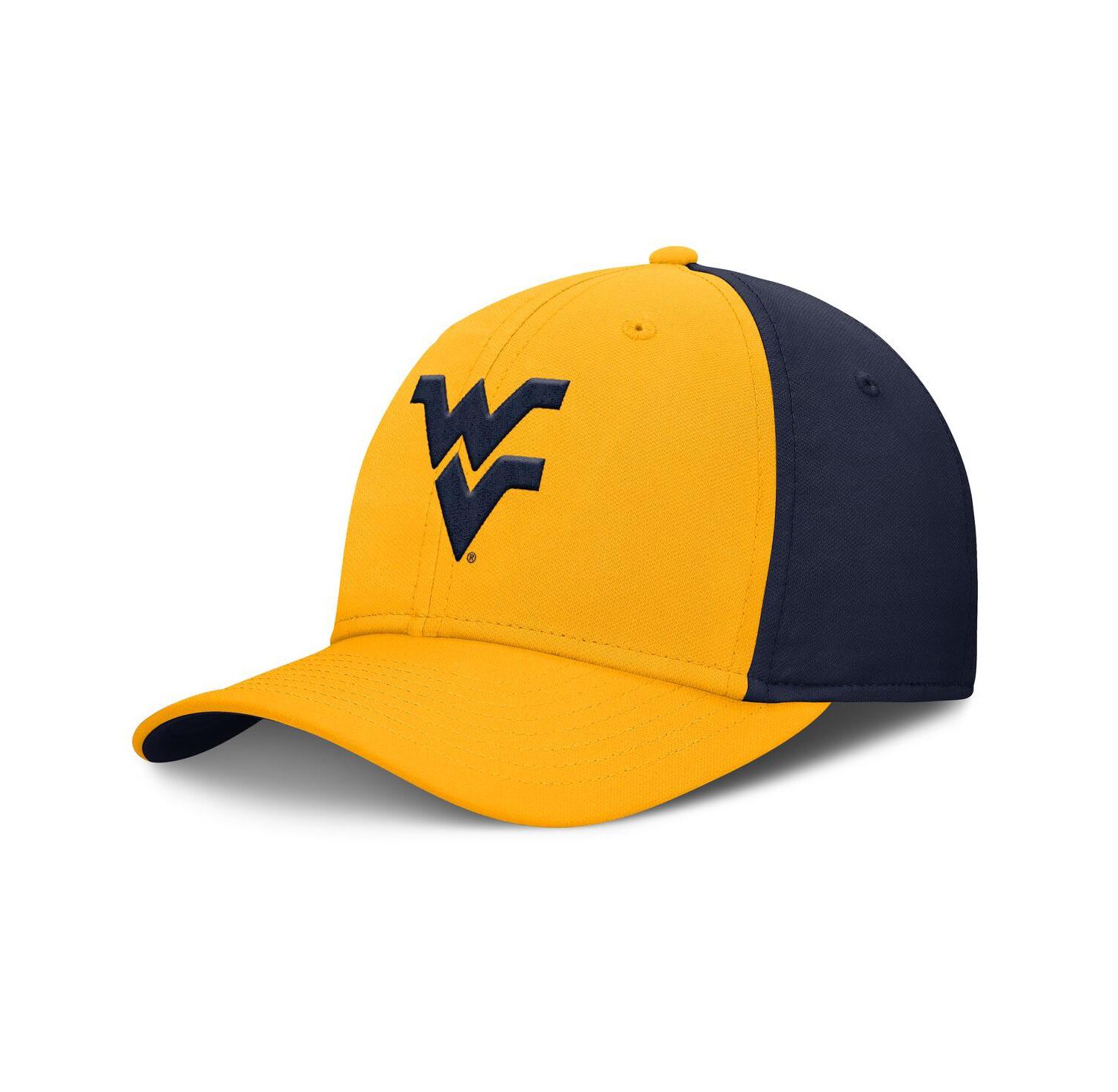 Men's Gold/Navy West Virginia Mountaineers 2025 Sideline Rise Local Performance Flex Hat