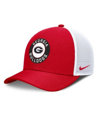 Nike - Men's Red/White Georgia Bulldogs Rise Primetime Performance Trucker Adjustable Hat