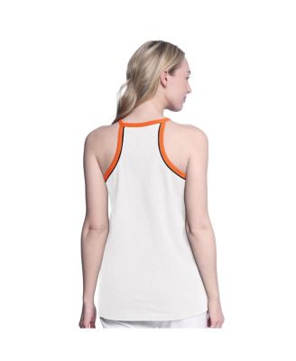 Women's White Baltimore Orioles Curveball Tank Top