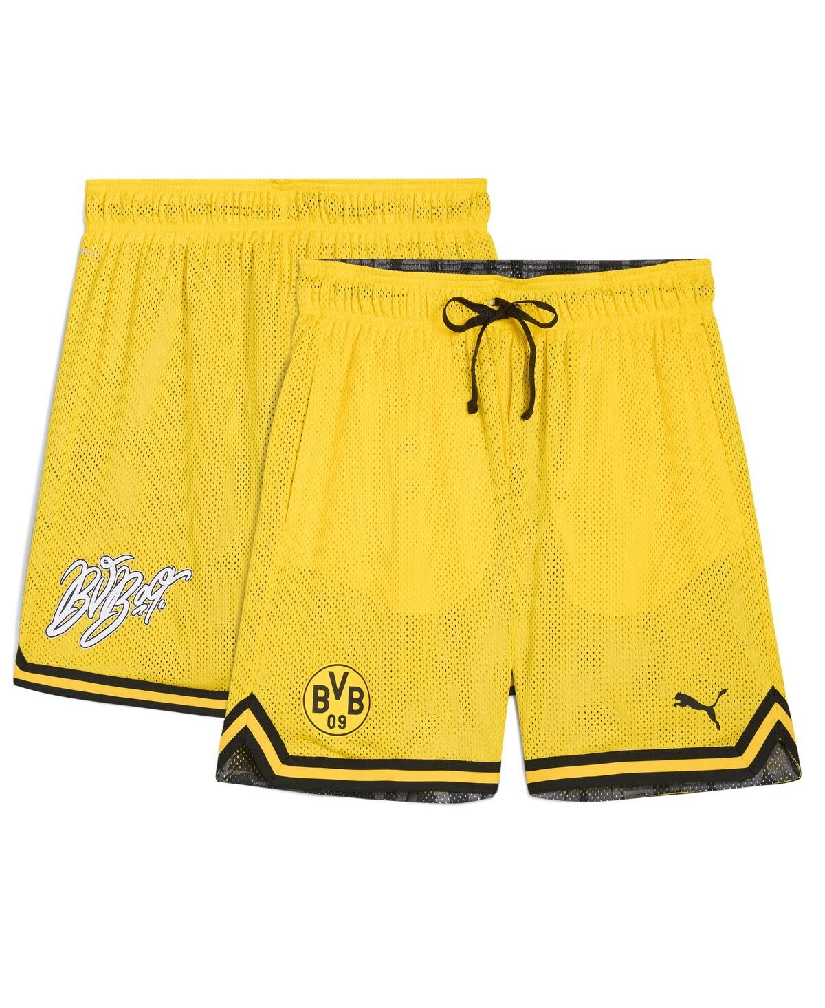 Men's Yellow Borussia Dortmund 2025 Fifa Club World Cup Hoops Reversible Shorts - Yellow