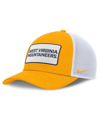 Nike - Men's Gold/White West Virginia Mountaineers 2025 On-Field Rise Patch Trucker Adjustable Hat