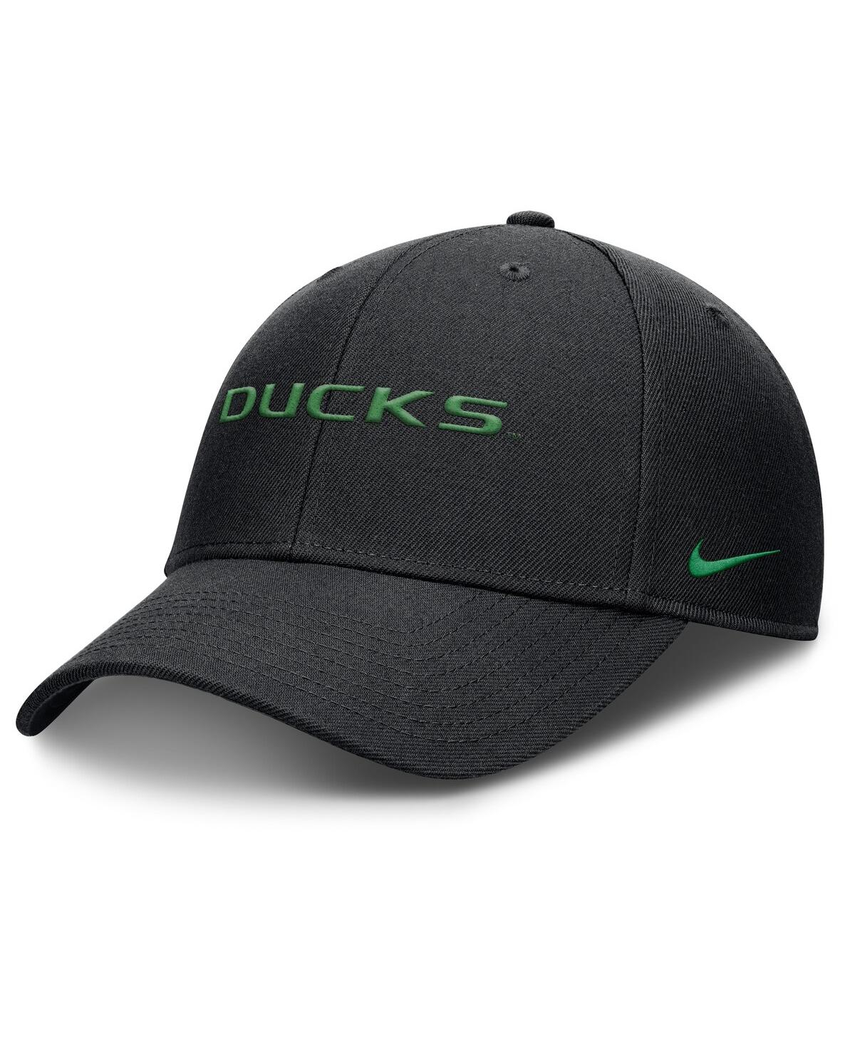 Men's Black Oregon Ducks 2025 On-Field Rise Performance Adjustable Hat - Black