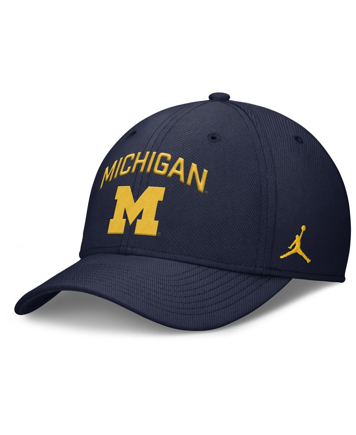 Men's Navy Michigan Wolverines 2025 On-Field Rise Performance Flex Hat - Navy