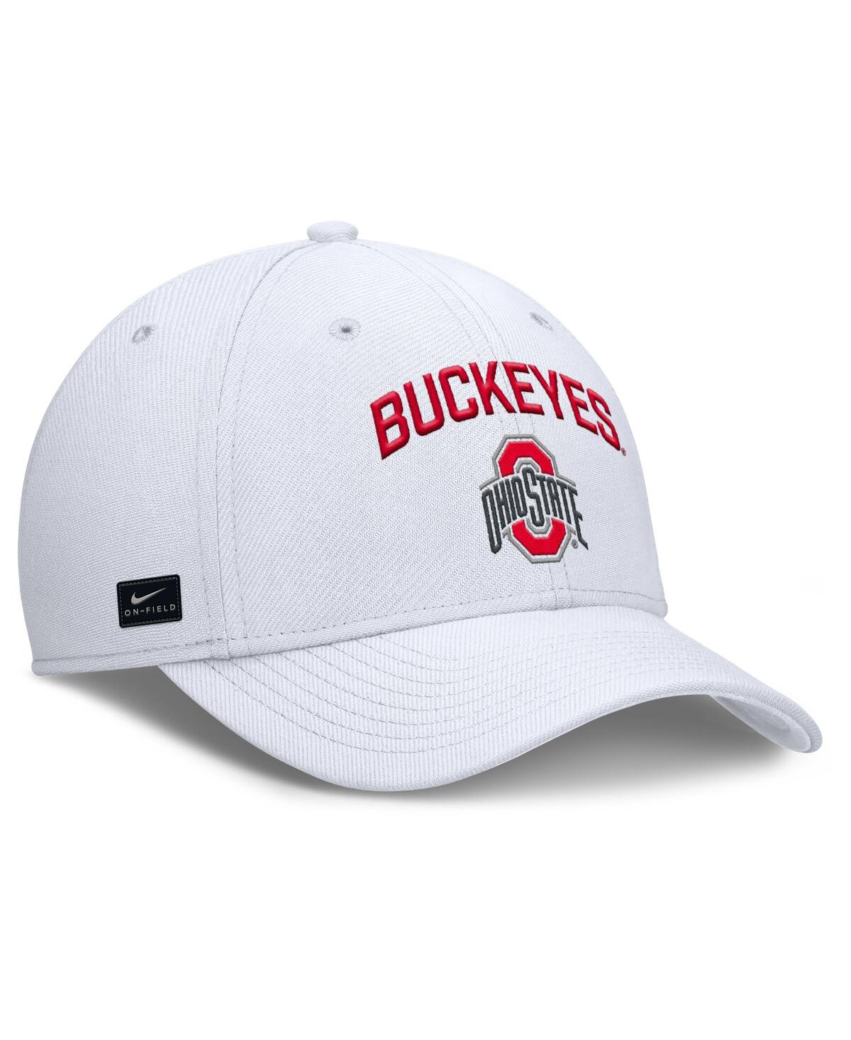 Nike Men's White Ohio State Buckeyes 2025 On-field Rise Performance Flex Hat In White