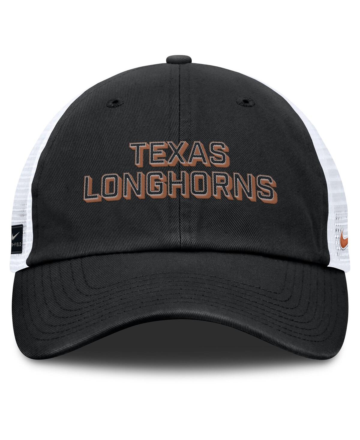 Nike Men's Black Texas Longhorns 2025 Gameday On-field Club Adjustable Trucker Hat In Black