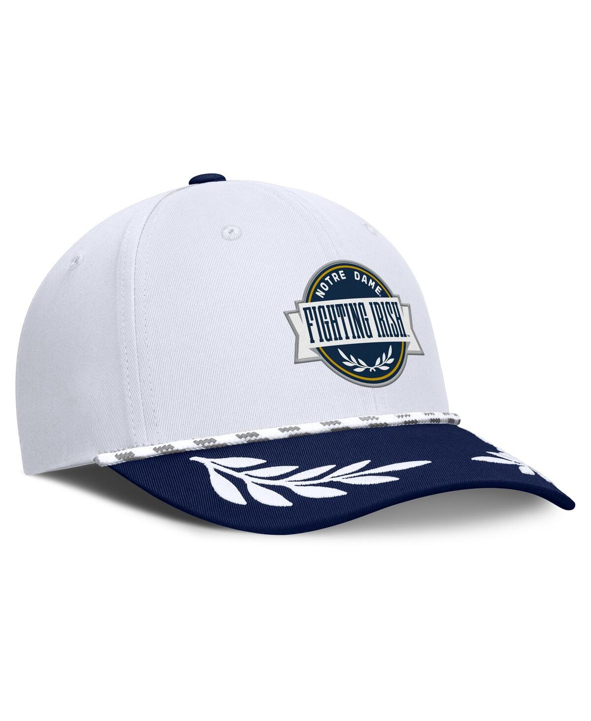 Fanatics Men's White/navy Notre Dame Fighting Irish Admiral Adjustable Hat In Multi