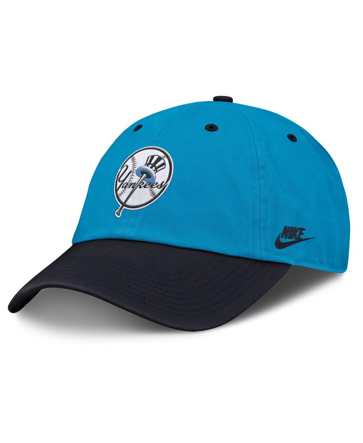 Nike Men's Blue/navy New York Yankees Neon 90s Club Adjustable Hat In Blue
