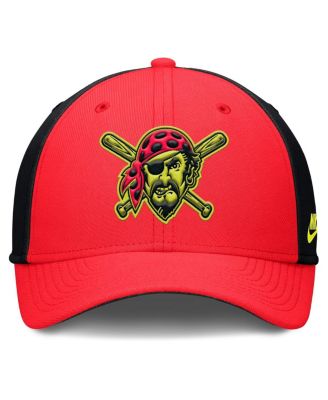 Men's Crimson/Black Pittsburgh Pirates Neon 90s Rise Swoosh Flex Hat