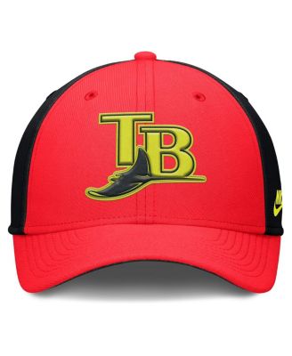 Men's Crimson/Black Tampa Bay Rays Neon 90s Rise Swoosh Flex Hat