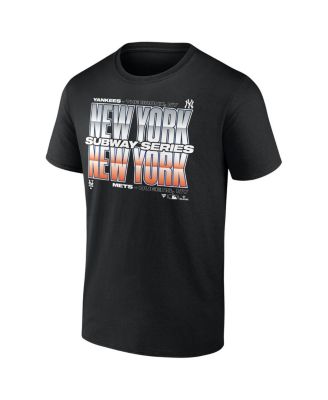 Men's Black New York Yankees vs. New York Mets 2025 Subway Series Roster T-Shirt