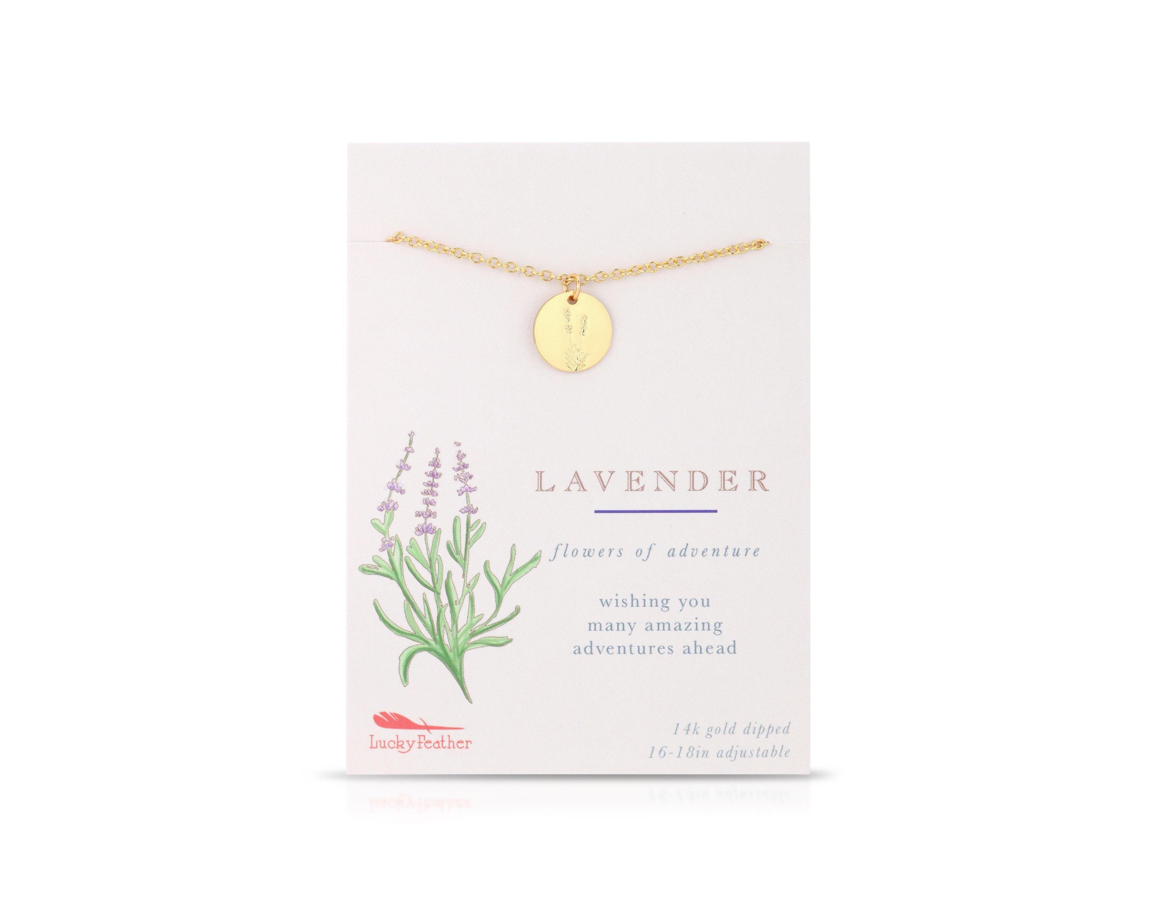 Lucky Feather Botanical Necklace - Rose